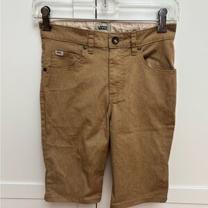 Vans Off the Wall Tan Shorts Boys Size 12